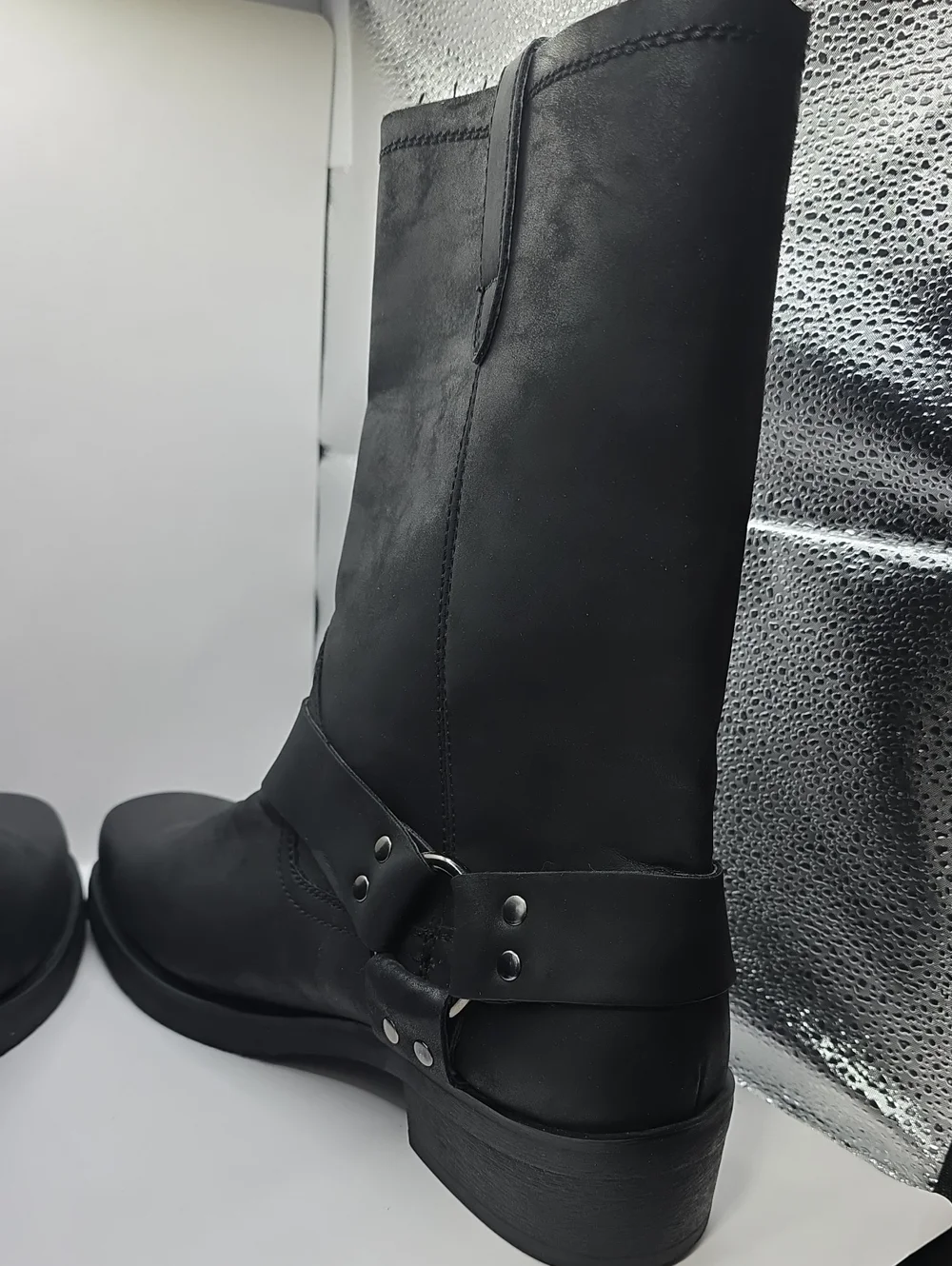 ID REQUIRED MEN'S FASHION BIKER BOOTS WORK TOUGH DRESS SIZE 11M